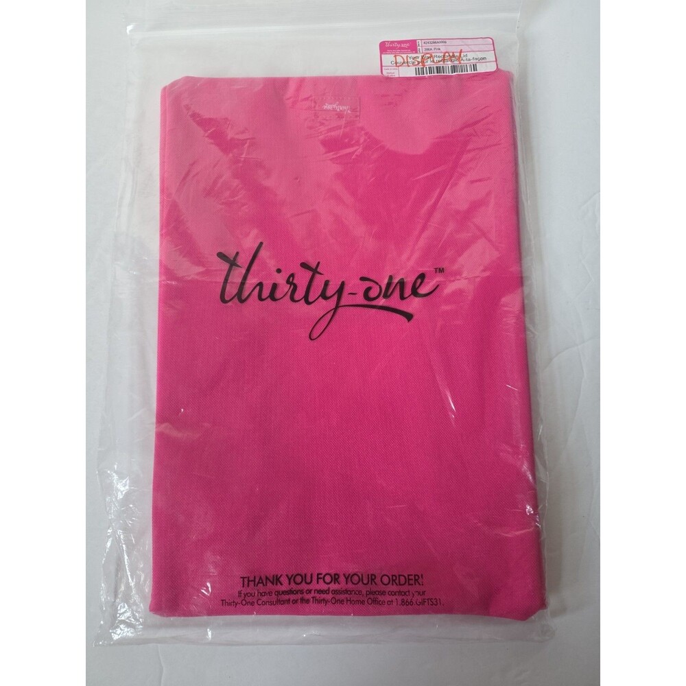 Thirty-One Your Way Rectangle Lid Pink Storage Bin Basket Cover New Sealed